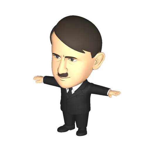 Your Ex, a dark-haired bobblehead buddy in a black suit